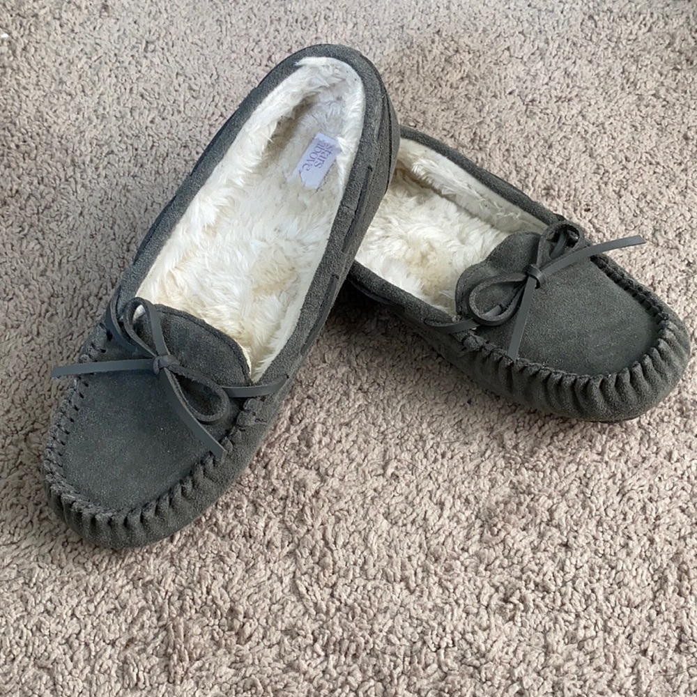 Stars above moccasin slippers